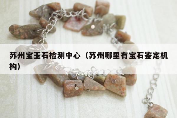 苏州宝玉石检测中心 苏州哪里有宝石鉴定机构