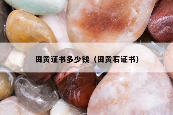 田黄证书多少钱 田黄石证书