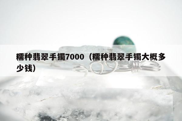 糯种翡翠手镯7000 糯种翡翠手镯大概多少钱