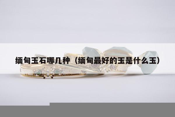缅甸玉石哪几种 缅甸最好的玉是什么玉