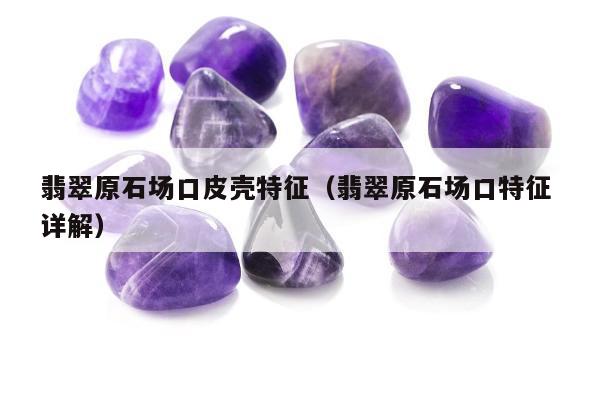 翡翠原石场口皮壳特征 翡翠原石场口特征 详解