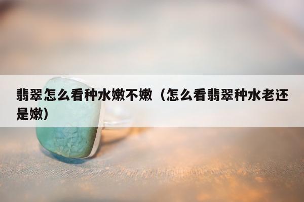 翡翠怎么看种水嫩不嫩 怎么看翡翠种水老还是嫩