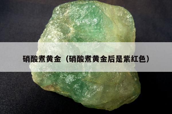 硝酸煮黄金 硝酸煮黄金后是紫红色