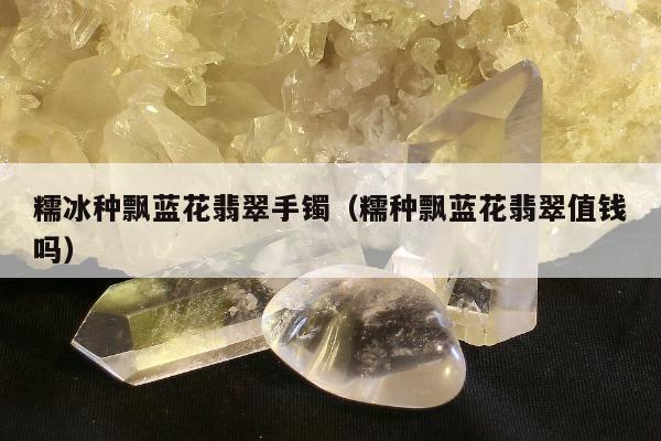 糯冰种飘蓝花翡翠手镯 糯种飘蓝花翡翠值钱吗