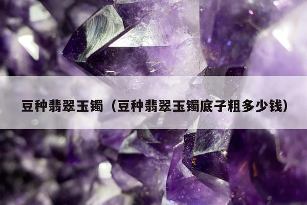 豆种翡翠玉镯 豆种翡翠玉镯底子粗多少钱