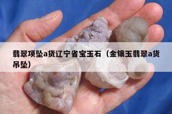 翡翠项坠a货辽宁省宝玉石 金镶玉翡翠a货吊坠