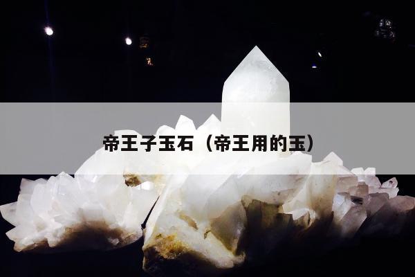 帝王子玉石 帝王用的玉