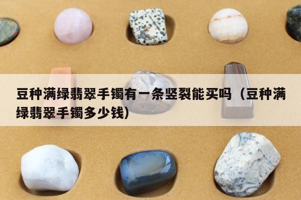 豆种满绿翡翠手镯有一条竖裂能买吗 豆种满绿翡翠手镯多少钱