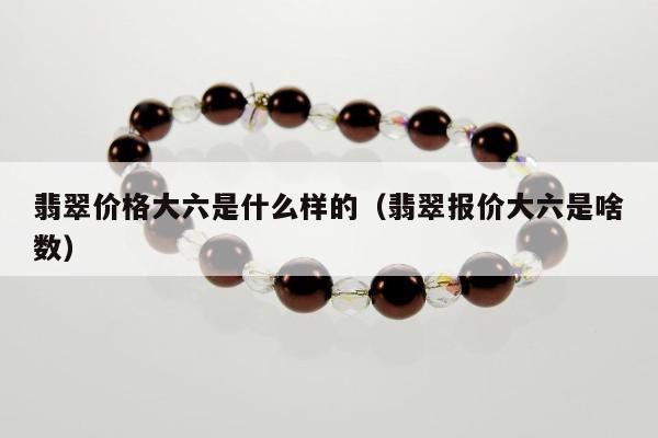翡翠价格大六是什么样的 翡翠报价大六是啥数