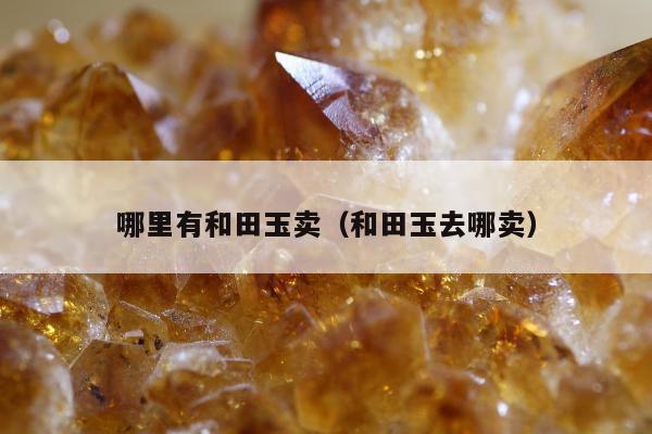 哪里有和田玉卖 和田玉去哪卖