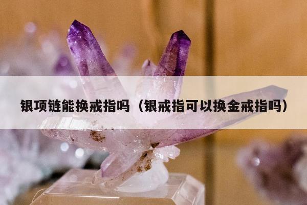 银项链能换戒指吗 银戒指可以换金戒指吗