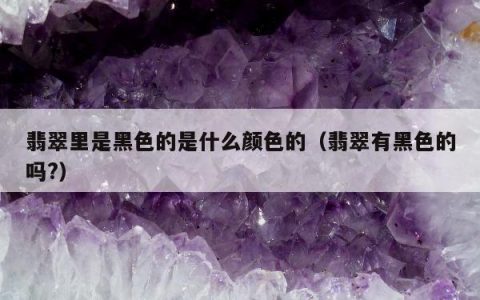 翡翠里是黑色的是什么颜色的 翡翠有黑色的吗?