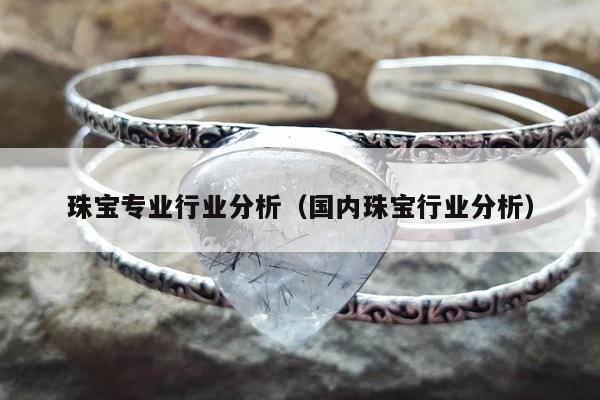 珠宝专业行业分析 国内珠宝行业分析