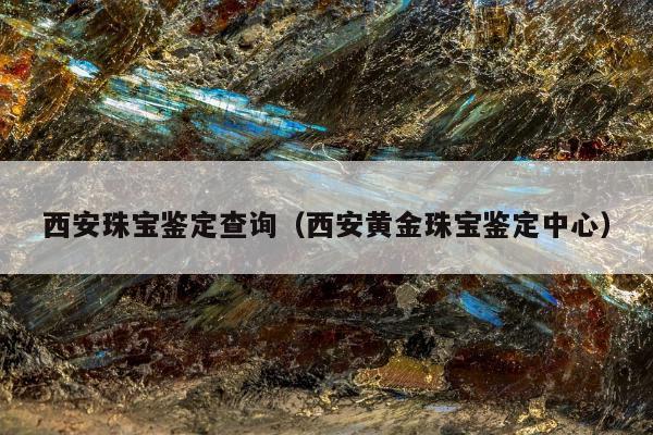 西安珠宝鉴定查询 西安黄金珠宝鉴定中心