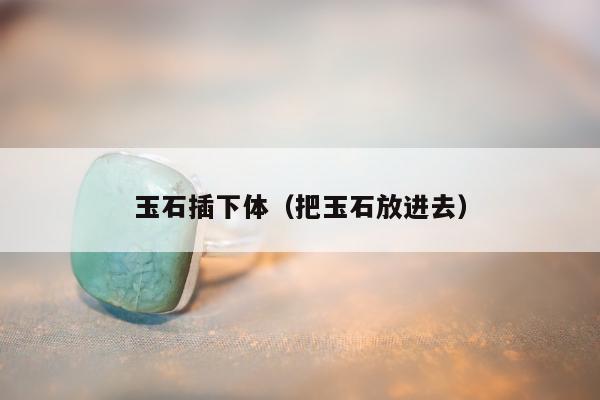 玉石插下体（把玉石放进去）