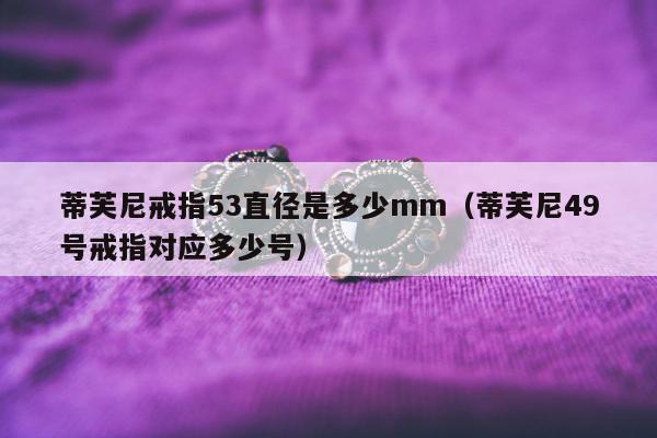蒂芙尼戒指53直径是多少mm（蒂芙尼49号戒指对应多少号）