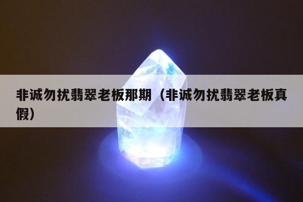 非诚勿扰翡翠老板那期（非诚勿扰翡翠老板真假）