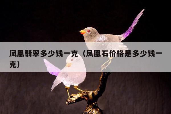 凤凰翡翠多少钱一克（凤凰石价格是多少钱一克）