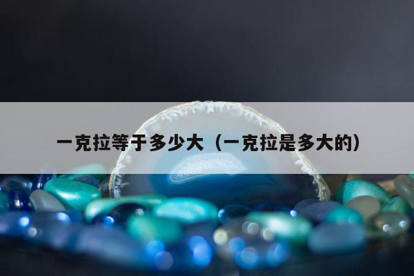 一克拉等于多少大（一克拉是多大的）