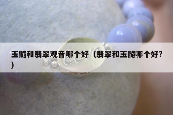 玉髓和翡翠观音哪个好（翡翠和玉髓哪个好?）
