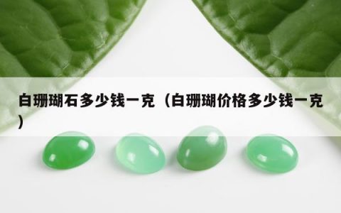 白珊瑚石多少钱一克（白珊瑚价格多少钱一克）