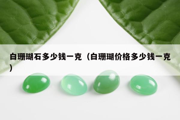 白珊瑚石多少钱一克（白珊瑚价格多少钱一克）
