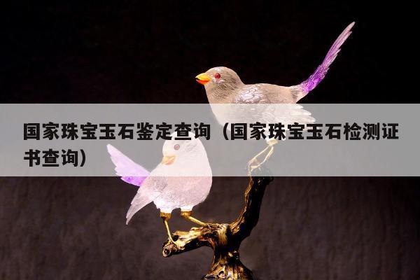 国家珠宝玉石鉴定查询（国家珠宝玉石检测证书查询）