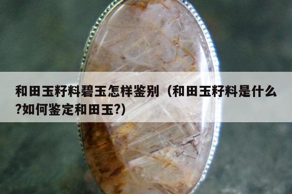 和田玉籽料碧玉怎样鉴别（和田玉籽料是什么?如何鉴定和田玉?）