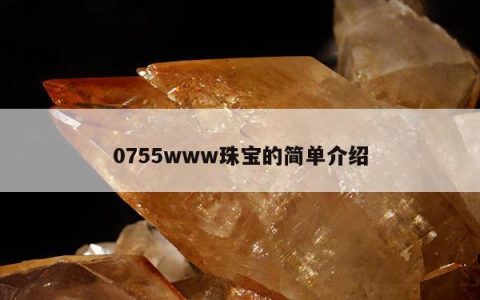 0755www珠宝的简单介绍