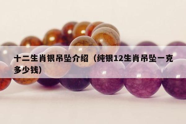 十二生肖银吊坠介绍（纯银12生肖吊坠一克多少钱）