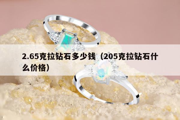 .65克拉钻石多少钱（205克拉钻石什么价格）"