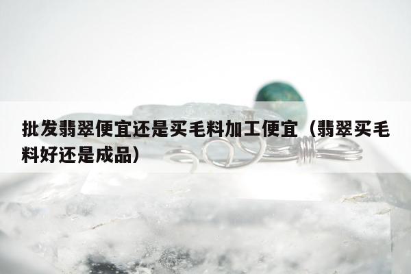 批发翡翠便宜还是买毛料加工便宜（翡翠买毛料好还是成品）
