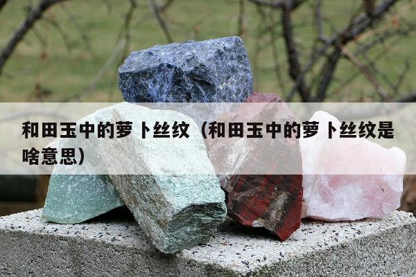 和田玉中的萝卜丝纹（和田玉中的萝卜丝纹是啥意思）