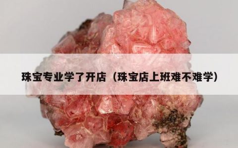 珠宝专业学了开店（珠宝店上班难不难学）