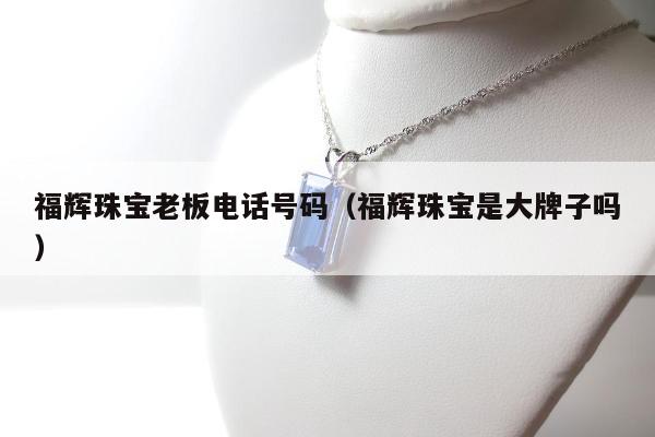 福辉珠宝老板电话号码（福辉珠宝是大牌子吗）