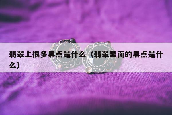 翡翠上很多黑点是什么（翡翠里面的黑点是什么）