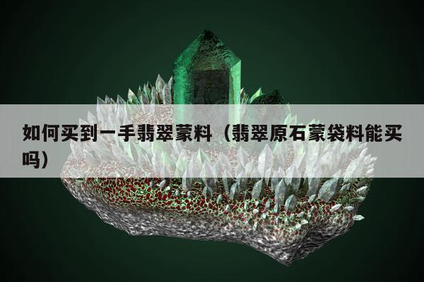 如何买到一手翡翠蒙料（翡翠原石蒙袋料能买吗）