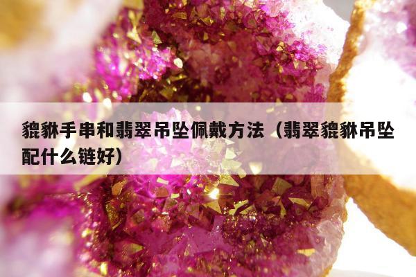 貔貅手串和翡翠吊坠佩戴方法（翡翠貔貅吊坠配什么链好）