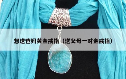 想送爸妈黄金戒指（送父母一对金戒指）