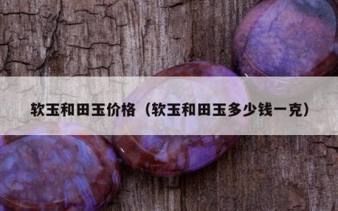 软玉和田玉价格（软玉和田玉多少钱一克）