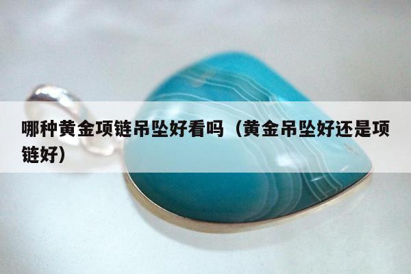 哪种黄金项链吊坠好看吗（黄金吊坠好还是项链好）