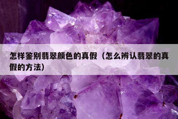 怎样鉴别翡翠颜色的真假（怎么辨认翡翠的真假的方法）