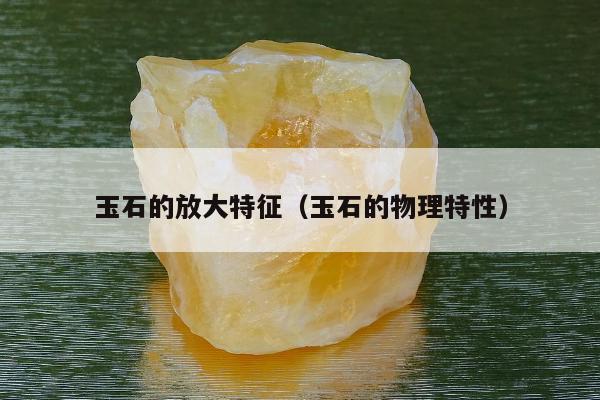 玉石的放大特征（玉石的物理特性）