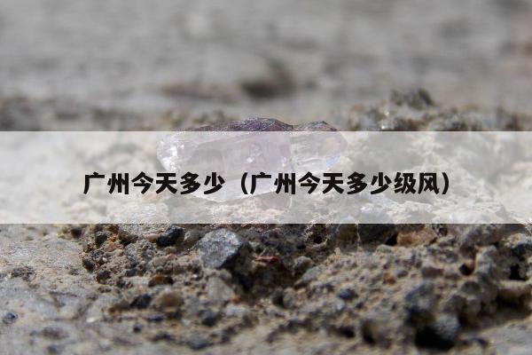广州今天多少（广州今天多少级风）