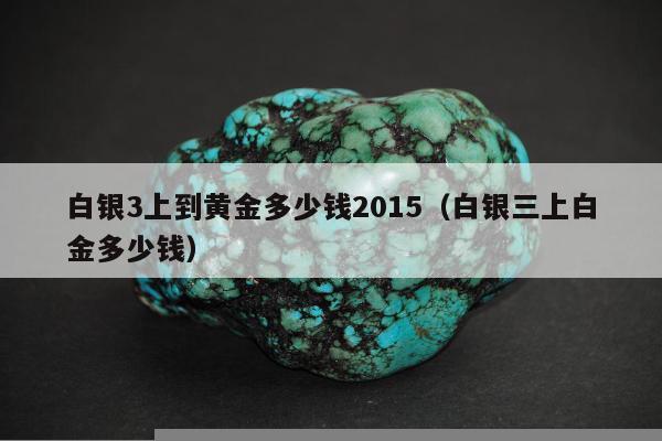 白银3上到黄金多少钱2015（白银三上白金多少钱）