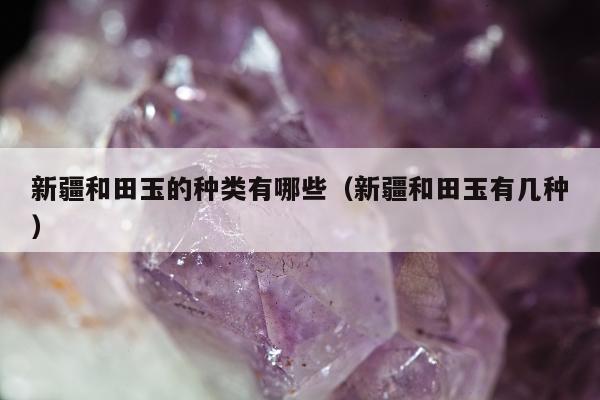 新疆和田玉的种类有哪些（新疆和田玉有几种）