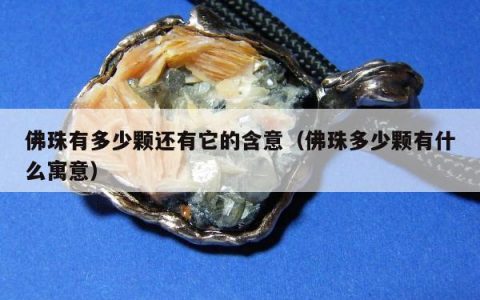 佛珠有多少颗还有它的含意（佛珠多少颗有什么寓意）