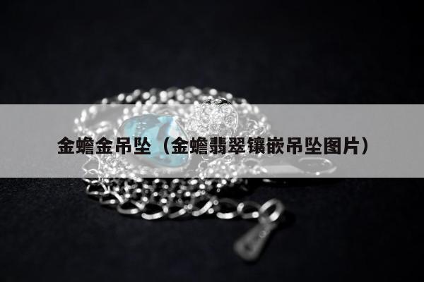 金蟾金吊坠（金蟾翡翠镶嵌吊坠图片）