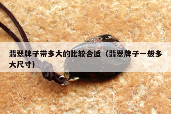翡翠牌子带多大的比较合适（翡翠牌子一般多大尺寸）