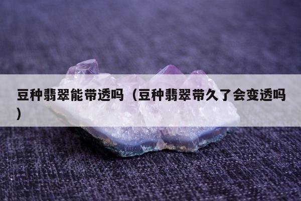 豆种翡翠能带透吗（豆种翡翠带久了会变透吗）